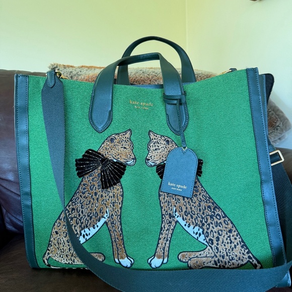 Kate Spade Manhattan Lady Leopard Large Tote - Picture 1 of 1